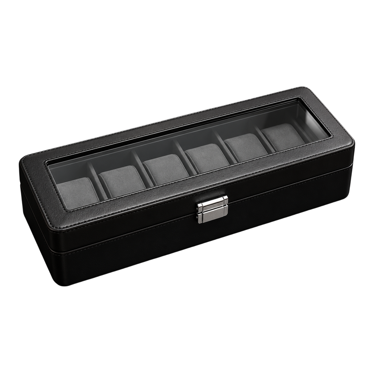 Ashbourne® Premium Uhrenkoffer für 6 Uhren