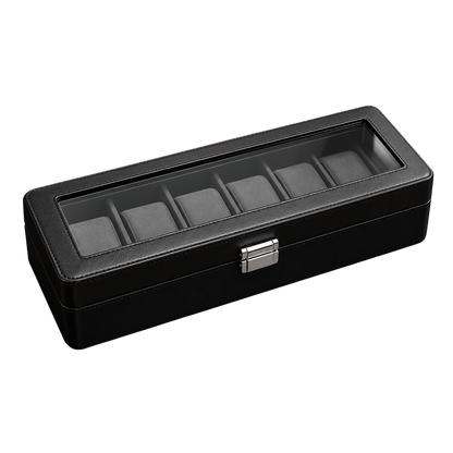 Ashbourne® Premium Uhrenkoffer für 6 Uhren